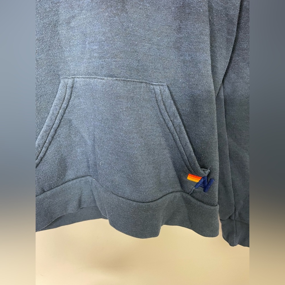 Aviator Nation Smiley Face Split Neck Hoodie Swea… - image 4